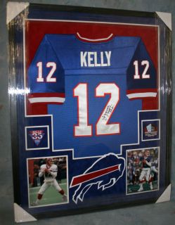 Jim Kelly Framed Buffalo Bills Jersey Autograph with  HOF 02  JSA