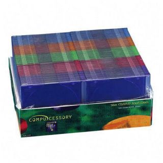 Compucessory 55403 Assorted Thin CD DVD Jewel Case