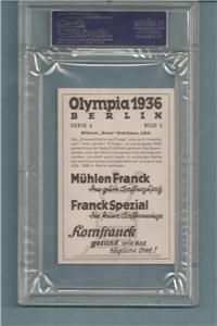 1936 Berlin Olympics Jesse Owens Color Rookie Set Muhlen Franck PSA