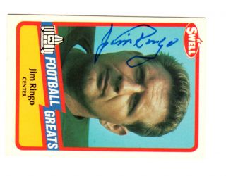 Signed Swell Gum card JIM RINGO Green Bay Packers Hall of Fame center