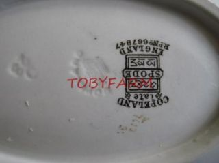 Gorgeous Copeland Spode Aesthetic Movement Small Oval Dish Butterflies
