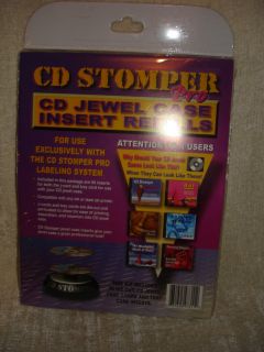  Stomper Pro CD Label Refill and Jewel Case Inserts New Unopened