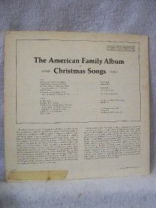 American Family Album of Christmas Songs by Various LP Album Columbia