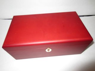 Beautiful Gift Cherry Finish Trinket Box Jewelry Box w Lock