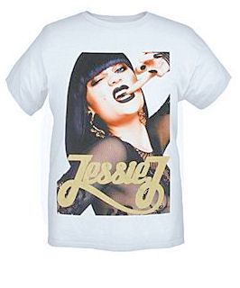 Jessie J Hot Gold Foil White Mens Shirt