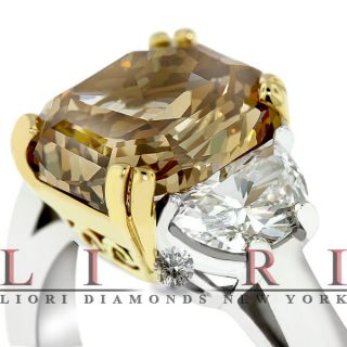 22 Carat Fancy Brown Diamond Engagement Ring Platinum