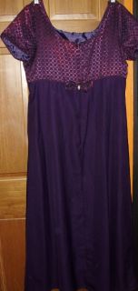  Size 18 Cocktail Evening Purple Short Sleeve Dress Van Bramlett