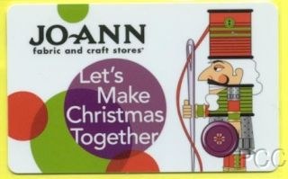 Jo Ann Fabric Lets Make Christmas Together Nutcracker 2010 Gift Card