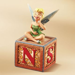 Enesco Jim Shore Disney Traditions Tinker Bell Block Laugh Figurine