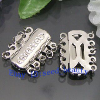 Strands White Gold Plated Box Jewelry Clasp