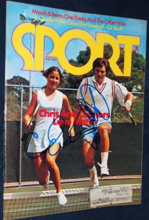 Jimmy Connors Chris Evert Signed Sport Mag 7 74