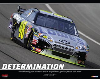 Jimmie Johnson Determination NASCAR Motivational Poster