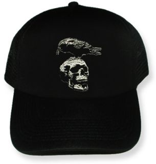  Crow Skull Embroidered Cap Trucker Hat Stallone Barney Ross