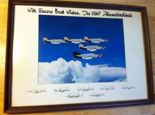  USAF Air Force Signed Framed Poster Joe Howard F 4E Phantom II