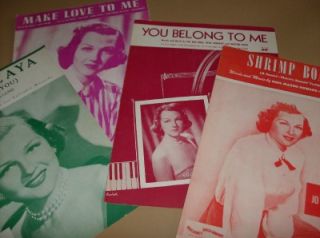 Sheet Music 4 Pieces of Jo Stafford Music Great Covers Wonderful Songs