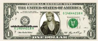 Def Leppard Joe Elliott Celebrity Dollar Bill Uncirculated Mint US