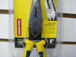Klein J203 8 Heavy Duty Long Nose Pliers Side Cutting and Stripping