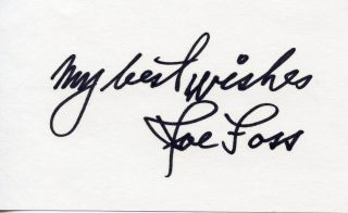 Joe Foss Leading Marine WWII Ace Autograph