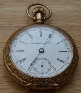 Waltham 1882 Pocket Watch 15 Jewel Working Condition
