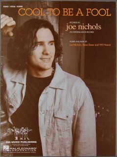 2002 Cool to Be A Fool Dean Nance Joe Nichols Sheet Music Piano Vocal