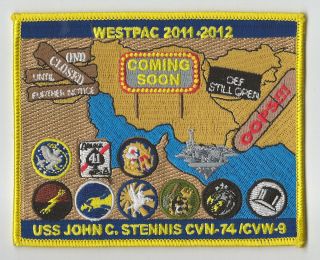 CVN 74 CVW 9 USS JOHN C. STENNIS WESTPAC 2011 12 CRUISE NEW patch