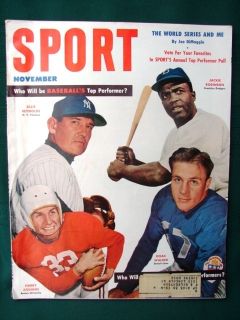 Sport 1952 Jackie Robinson Joe DiMaggio Cleveland Browns Satchel Paige
