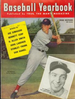 Baseball Yearbook 1950 Ted Williams Joe DiMaggio Cvr