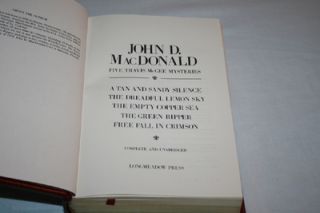 5VOL John D MacDonald Travis McGee Mysteries Leather Longmeadow Easton