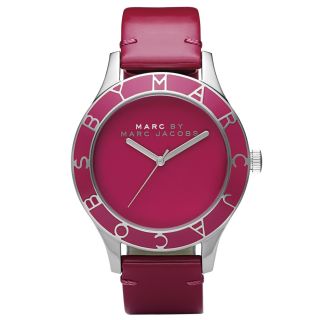 Marc Jacobs Berry Patent Leather Band Watch MBM1167 New