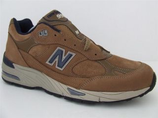 Mens New Balance Classic Trainers 991 TNP Tan Brown Leather Suede