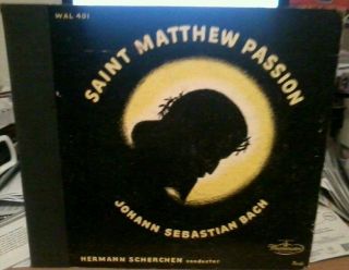   Matthew Passion Record Set Westminster Records Johann Sebastian Bach
