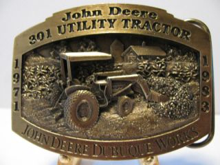 John Deere Dubuque 301 Utility Tractor Belt Buckle