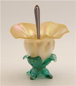 RARE John Cook Vintage Hand Blown Studio Art Glass Flower Perfume