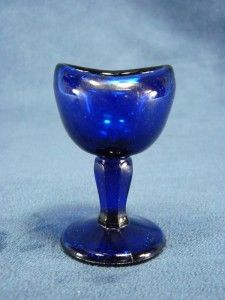 Antique Cobalt Blue Glass Eye Wash Cup John Bull 1917