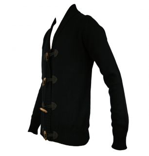 John Smedley Pendragon Toggle Knit Cardigan Jacket Black