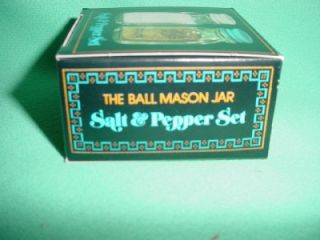 Miniture Ball Mason Jar Salt Pepper Shakers