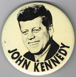3" John Kennedy Lithograph Pin Pinback Button C260  