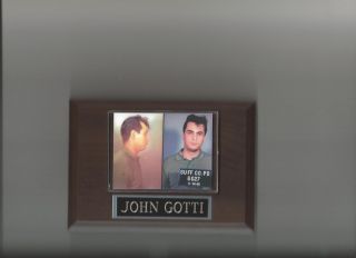 John Gotti Mug Shot Plaque Mafia Mobster Gangster Organized Crime  