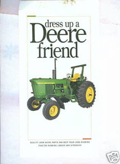 John Deere Brochure Dress Up Your Deere Friend 4020 Ect  