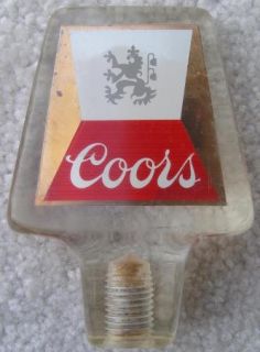 Old Vintage Coors Small Lucite Tap Handle RARE Knob  