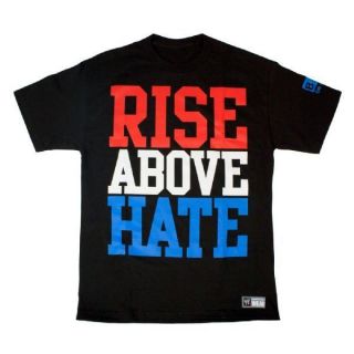 John Cena Rise Above Hate WWE Authentic T Shirt Official Licensed Brand New  