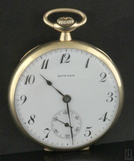 E Howard Watch Co Boston USA Antique 14k Gold Pocket Watch w Box Papers  