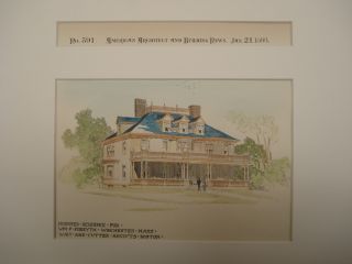 Wm F Forsyth Residence Winchester MA 1893 Orig  