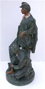 Antique John Rogers Group "One More Shot" Civil War Sculpture Statue Statuary  