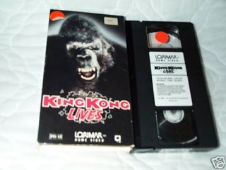 King Kong Lives VHS Linda Hamilton Gorilla Ape Sequel  