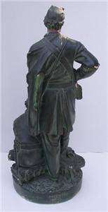 Antique John Rogers Group "One More Shot" Civil War Sculpture Statue Statuary  