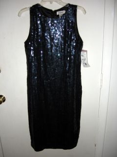 Mark John Gopal Black Silk Sequined Sleeveless Gown  