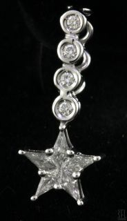 Roberto Coin 18K White Gold 2 97ct VVS1 D Noble Star Diamond Pendant w Appraisal  