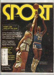 February 1971 Sport Magazine Dave Bing Detroit Pistons Bobby Orr John Wooden NBA  