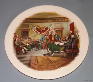 Decorative John Trumbull Declaration of Independence Collectible Plate  